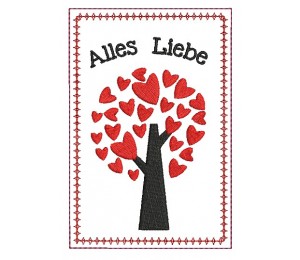 ITH - Postkarte Alles Liebe Herzbaum